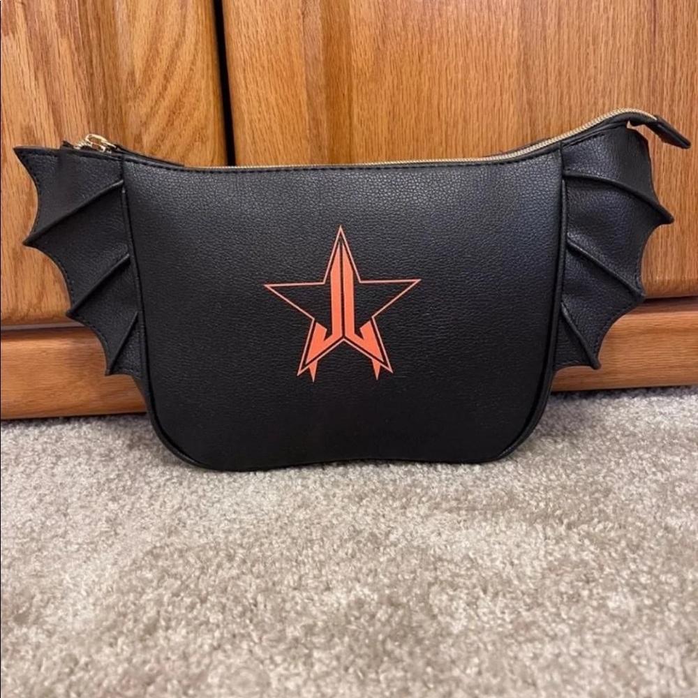 Exclusive Jeffree Star Halloween bat makeup bag/clutch purse